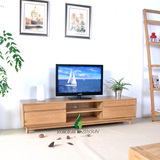 元舍实木电视柜组合白橡木1.5米1.8米北欧宜家地柜简约客厅家具