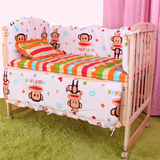 包邮秋冬婴儿床上用品婴儿床围宝宝床围5件套纯棉可拆洗床品正品