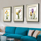 迪川客厅装饰画简约现代有框画沙发背景墙画花卉壁画高端卧室挂画