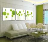 绿色蒲公英 现代简约抽象装饰画 墙壁画 客厅沙发背景 卧室无框画