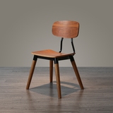 特价创意新古典后现代复古金属简约实木头家私客厅餐椅休闲椅子
