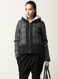 BOB冬季2015新款女装枕头领拉链拼接长袖短款韩版棉衣Y1470