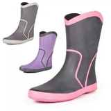 包邮特价品牌新款日系甜美简约大方尖头3色可选中筒女式雨鞋雨靴