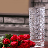 田园圆柱富贵竹花瓶客厅水培花器插花瓶玻璃花瓶加大号特大厚透明