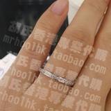 香港代购周大福珠宝18K白金钻石戒指指环女士简约全国联保有发票