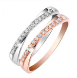 18K白金钻石钻戒女求婚结婚戒指群镶排钻南非天然真钻 女钻戒正品
