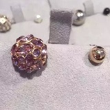 Dior迪奥 海外代购15秋冬新款彩色水钻水晶大小珠珠 耳钉