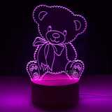 小熊LED灯 3D创意 卡通光感灯 生日毕业礼物护眼灯 小夜灯具灯饰