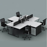 厂家直销办公家具办公桌椅组合 四人六人组合工作位简约现代黑白