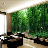 大型壁画3D清翠竹林客厅沙发电视背景墙纸无缝整张现代简约壁纸