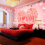 欧式3D浪漫玫瑰花瓣背景墙大型壁画 客厅墙纸婚房卧室无纺布壁纸