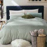 红白蓝白小格子洗水棉床单床笠四件套1米2米床上用品 新品包邮