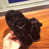 2015冬季新款澳洲 AMAUGG 羊皮毛一体皮带扣毛毛 羊毛 拖鞋 女