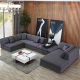 简约现代布艺沙发可拆洗北欧亚麻宜家大小户型组合休闲布艺沙发
