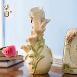欧式创意简约现代流水餐桌插花干花小花瓶客厅摆件花插花艺工艺品