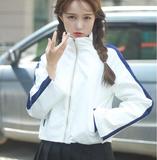 韩国ulzzang秋季女装原宿薄款圆形拉锁拉链短外套