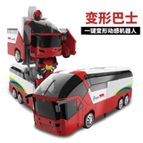 车模型仿真玩具车金刚美致遥控变形机器人巴士小汽车超跑车公交车