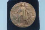 1893年美国芝加哥世博会纪念哥伦布发现新大陆四百周年大铜章原盒