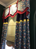 家馨布艺-定做超美 美式乡村中式花鸟田园民族客厅卧室儿童房窗帘
