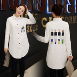 韩版2015冬装新款韩范加棉加厚衬衫女秋长袖修身显瘦女式学生衬衣