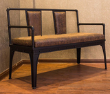 美式loft工业客厅复古三人单人铁艺沙发椅咖啡椅休闲椅双人椅特价