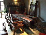 老船木家具龙骨茶桌茶台实木茶桌椅组合创意茶几茶道桌椅原生态桌