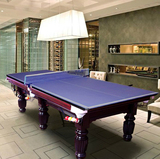 包邮HIBOY乒乓桌台球桌二合一家用美式黑8标准折叠小台球室内桌球
