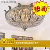 欧式现代高档K9水晶吸顶灯大气韩式美式古典水晶客厅卧室吸顶灯
