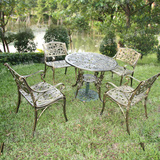 促销铸铝花园桌椅 公园 阳台 广场 庭院户外家具 休闲桌椅