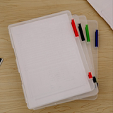 创意便携文件夹塑料A4文件收纳盒办公桌面收纳透明分类整理文件盒