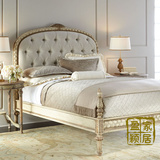 美式乡村实木床法式复古创意1.5/1.8米双人婚床公主床实木家具