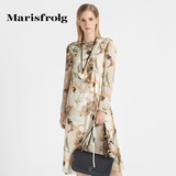 Marisfrolg玛丝菲尔 高腰长袖简约连衣裙 设计师限量春新女装
