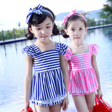 韩国可爱小女孩儿童分体游泳衣公主裙式女宝宝幼儿咏衣2-3-5-6岁8