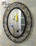 特价欧式铁艺浴室镜子镜框 卫生间装饰全身镜壁挂美容化妆镜