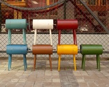 美式复古铁艺油桶凳 铁皮椅 彩色吧凳 做旧油漆桶椅创意休闲凳子