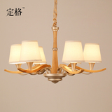新中式简约实木艺术吊灯客厅餐厅卧室书房灯饰创意北欧工业灯