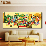 diy数字油画特价包邮风景情侣客厅装饰画大幅动物中国风 十二金钗