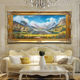 欧式别墅客厅玄关风景挂画沙发背景墙办公室手绘油画装饰画FJ11