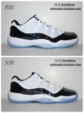独配 Nike Jordan 11 Low 乔丹 耐克 乔11 AJ低帮黑白 528895-153
