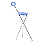鱼跃多功能三脚式拐杖座YU870 老人拐杖手杖凳铝合金助行器残疾人