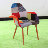 Organic Chair 欧甘克椅 伊姆斯百家布设计师扶手休闲会客 餐椅