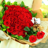 花店同城配送新款求婚33朵红玫瑰送女友生日礼物鲜花速递苏州市区