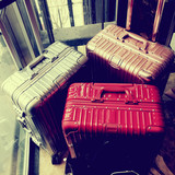 包邮日默瓦新款玫瑰金拉杆箱铝框旅行箱学生万向轮行李密码行李箱