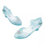 冰雪奇缘爱莎公主鞋透明公主水晶鞋亮灯女童高跟鞋坡跟鞋