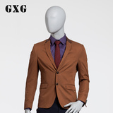 GXG男装[特惠]春装新款小西装 男士时尚修身百搭款咖色休闲西服