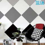 现代简约客厅墙贴房间装饰贴画 几何图形方块创意墙壁贴纸 格调