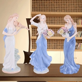 欧式西洋美女创意人物摆件陶瓷工艺品现代家居客厅摆设卧室装饰品