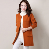 天天特价2016春装新品韩版修身女装加厚针织衫中长款毛衣开衫外套