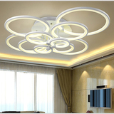 创意LED铝材中国结圆环形亚克力吸顶灯客厅灯创意个性卧室灯具