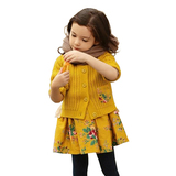 韩版女童装秋冬时尚纯色百搭针织开衫儿童毛衣外套上衣大童母女装